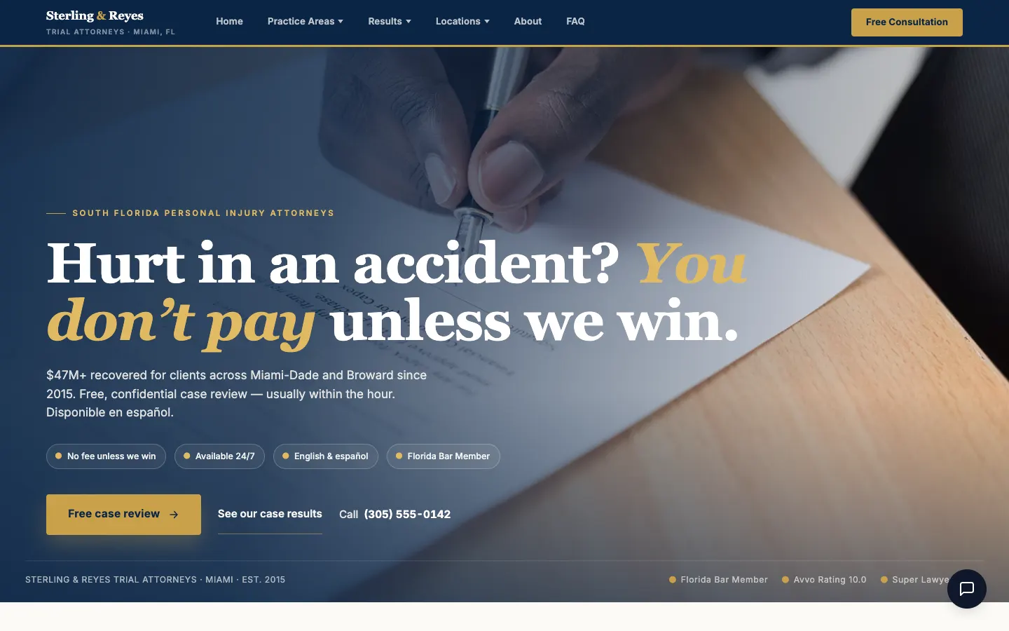 Law firm demo site preview